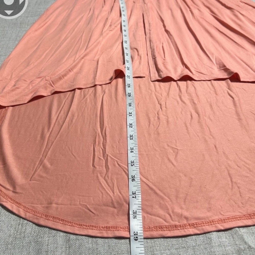 Women's Two-Piece Smocked Waist Skirt Set in Coral - Picture 3 of 6